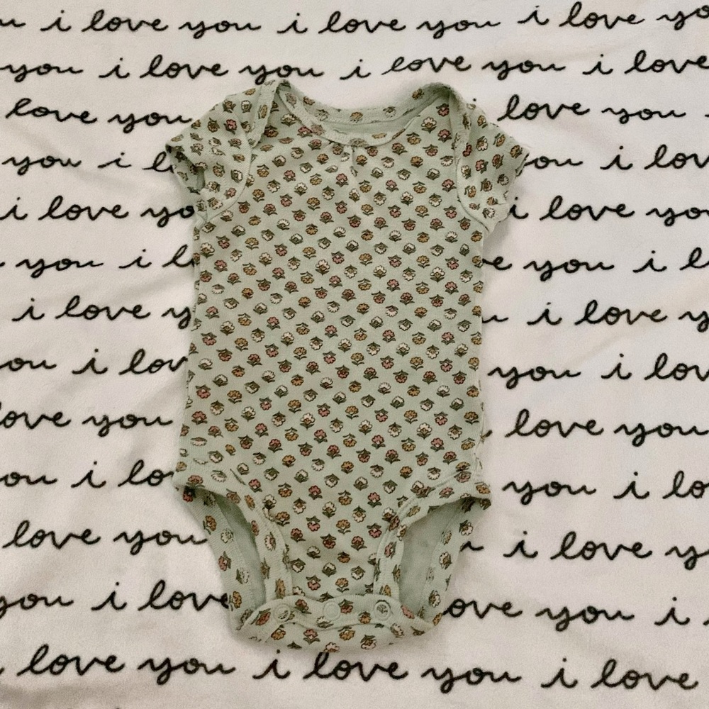 Floral Pattern Baby Bodysuit